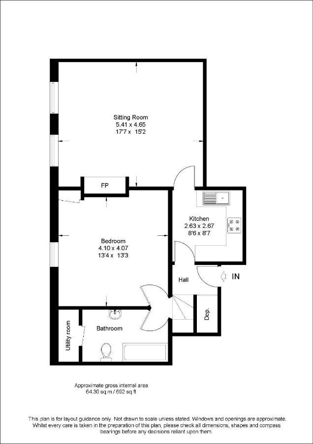 Apartment Spacious Split Level Flat In Great Location *