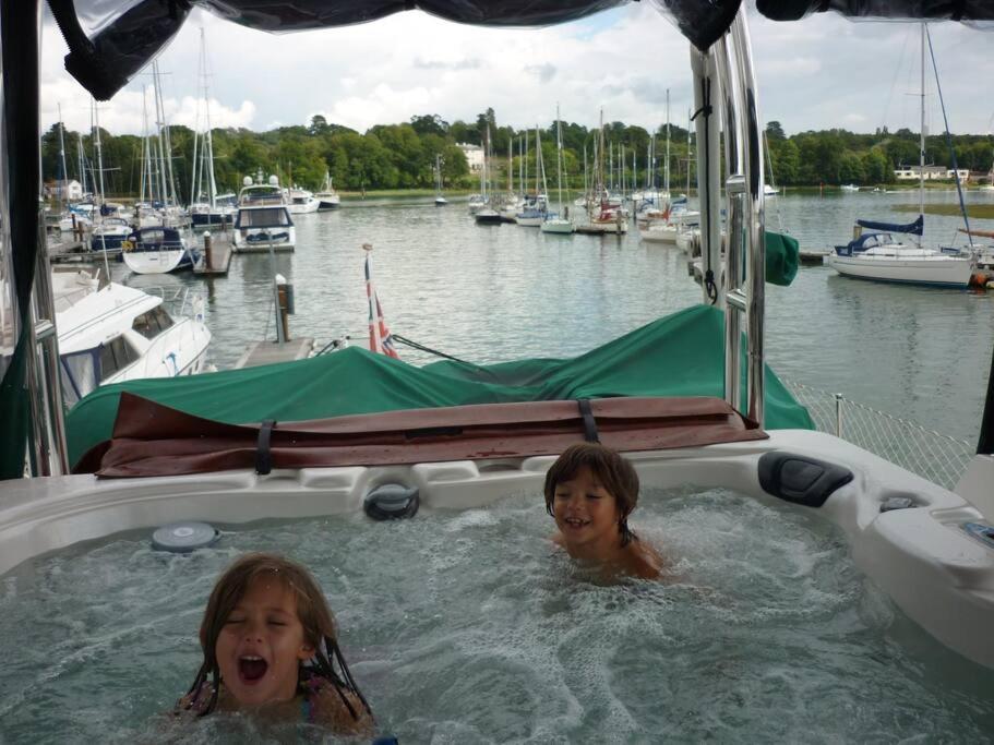 Botel Super Yacht Temptation With A Hot Tub Jacuzzi On The South Coast Uk *