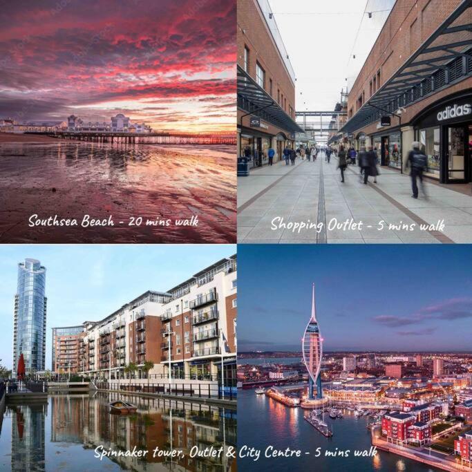 The Minimalist - Entire 1 Bed Flat Near Gunwharf Quays, Ground Floor Flat Private Entrance Apartment